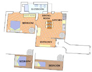 Tuscany Florence Suite: Map of Lippi Suite in Florence